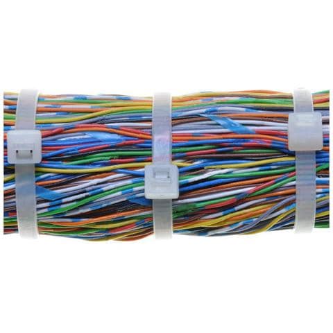 ISWT-15035 - Fascette Fermacavi Autobloccanti 150x3,6mm in Nylon 100pz Bianco - Foto 5