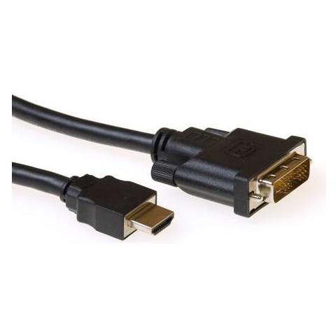 Cavo A / V - HDMI - for Dispositivo audio / video - 3 m - 1 x HDMI (Type A) Maschio Audio / video digitale - 1 x DVI-D (Single-Link) Maschio Video digitale - Nero - Foto 2