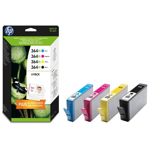 364XL Confezione da 4 Alta resa Ciano + Giallo + Magenta + Nero da 2800 pagine - Foto 2