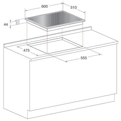 Piano Cottura TQG 641 / HA (ICE) a Gas 4 Fuochi Gas Colore Grigio - Foto 6