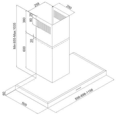 3170 EC. 6 Cappa Aspirante da 60 cm Colore Acciaio Inox - Foto 3