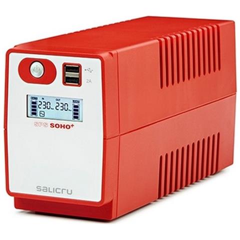 Sistemi di continuità (UPS) line-interactive da 650 VA con doppio caricatore USB Colore Rosso - Foto 2