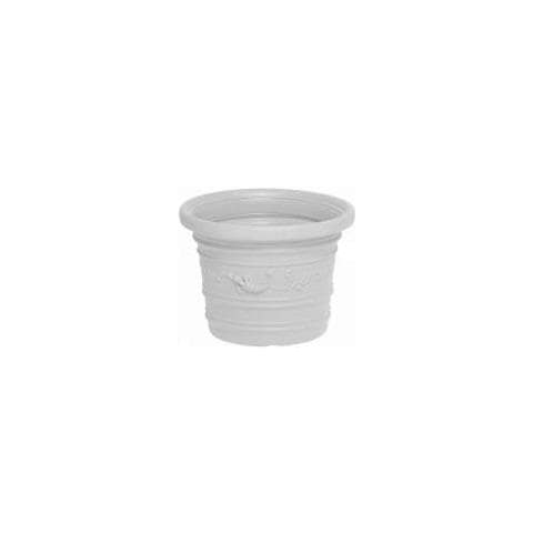 Vaso Npa Prestige Tondo D. 40xh30 Cm Bianco In Resina Decorato Arredo Giardino - Foto 2