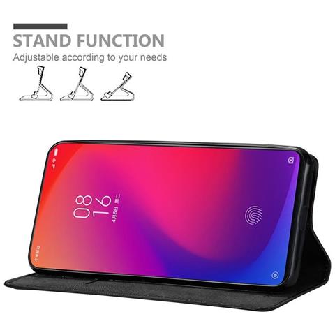 Cadorabo Custodia Compatibile Con Xiaomi Redmi K20 / Mi 9 T In Nero Di Notte - Coperchio Protettiva Con Chiusura Magnetica, Funzione Stand E Tasca Per Le Carte - Foto 5