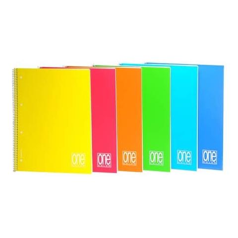 Quaderno Blocco Spiralato A5 Quadretti 5 Mm Colori Assortiti - Foto 2