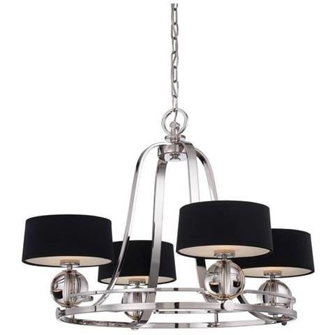 Lampadario Multibraccio A 4 Luci Finitura Argento Imperiale, G9 - Foto 1