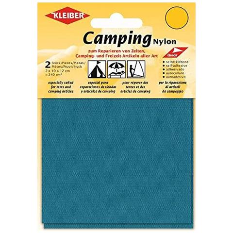 Tela Stile Autoadesivo Di Nylon Impermeabile Di Riparazione 2 Patch (10cmx12cm Ogni) -bright Blu Azzurro - Foto 1