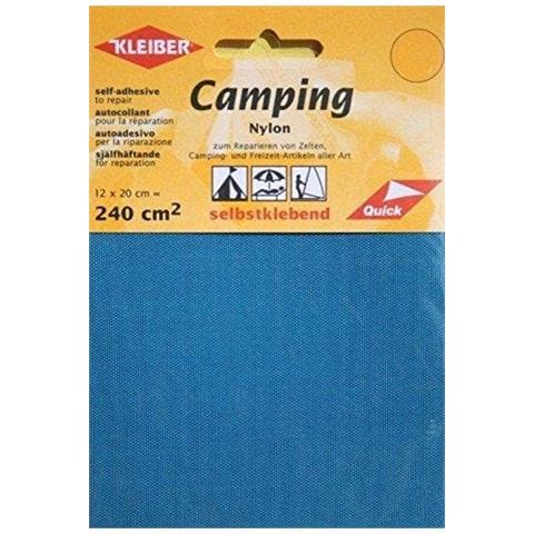 Tela Stile Autoadesivo Di Nylon Impermeabile Di Riparazione 2 Patch (10cmx12cm Ogni) -bright Blu Azzurro - Foto 2