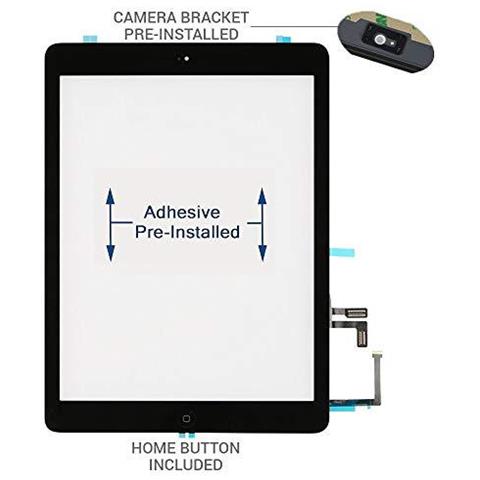 Digitizer Sostituzione Touch Screen Per Ipad 5 5a Gen 2017 9.7 Solo Per 5 Generazione A1822 A1823 Con Il Tasto Domestico Corredo Di Riparazione Completa Supporto Della Macchina Fotografica Pre-installata Adesivo 365 Giorni Warr - Foto 4