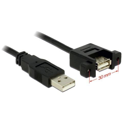 1m 2xUSB2.0-A 1m USB A USB A Nero cavo USB - Foto 1