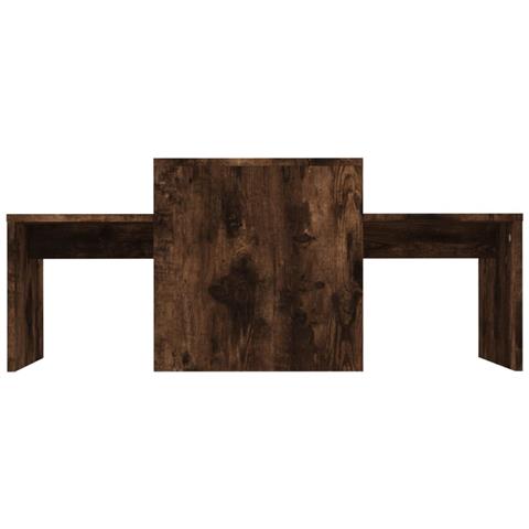 Set Tavolini Salotto Rovere Fumo 100x48x40 Cm Legno Multistrato - Foto 6