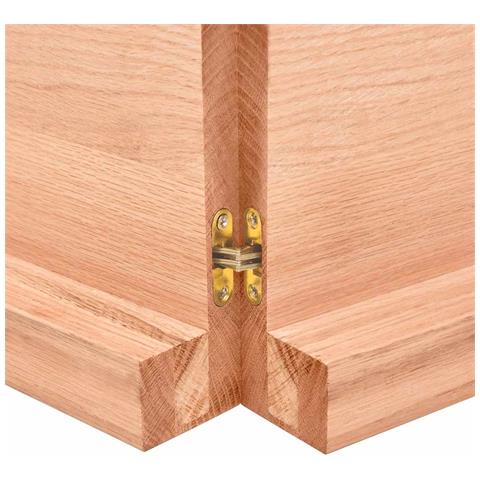 Piano Tavolo Marrone Chiaro 140x50x (2-6) cm Rovere Non Trattato - Foto 9