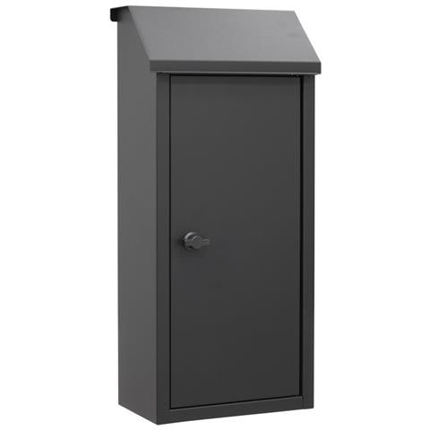 Panera Sp008ng-p Cassetta Postale Per Pane In Acciaio, Grande Capacità, Per Pane E Giornale, Apertura Senza Chiave, Nero - Foto 1