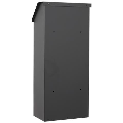 Panera Sp008ng-p Cassetta Postale Per Pane In Acciaio, Grande Capacità, Per Pane E Giornale, Apertura Senza Chiave, Nero - Foto 3