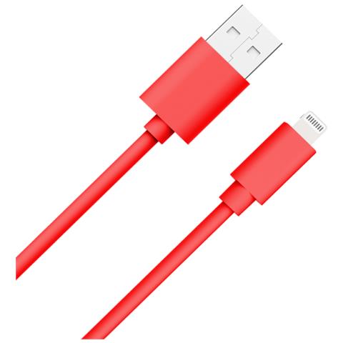 Cavo Usb A/lightning 1 M - 2,4 A, Rosso - Foto 1