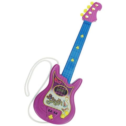 Chitarra Da Bambino Party Viola Azzurro 4 Corde Elettrica - Foto 1