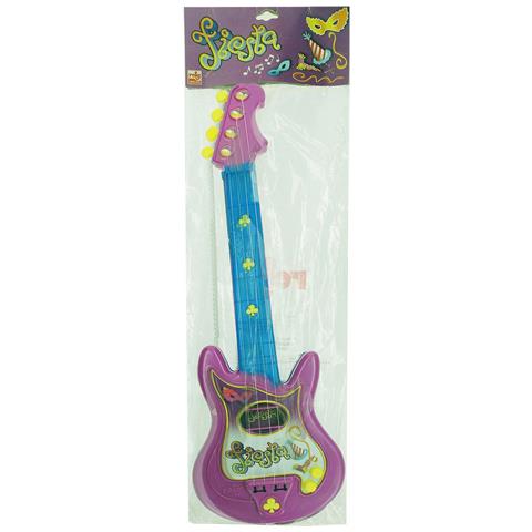Chitarra Da Bambino Party Viola Azzurro 4 Corde Elettrica - Foto 2