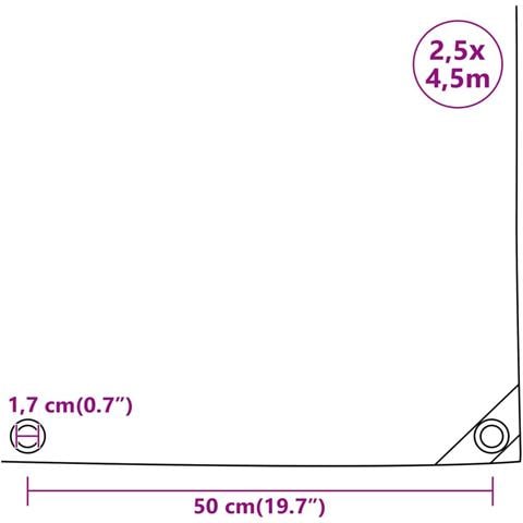 Telone Verde 2,5x4,5 m 650 g /m² - Foto 9