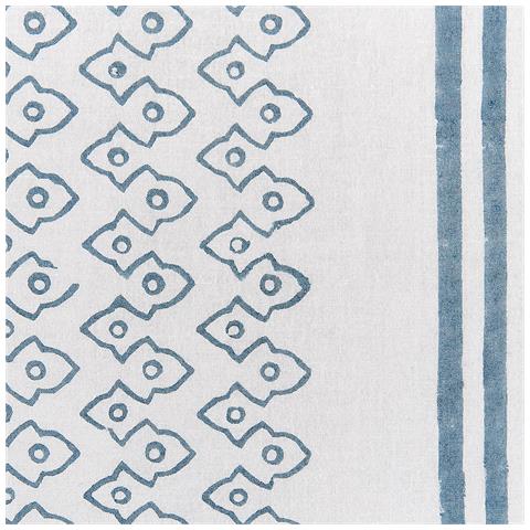 Cuscino Decorativo Tilia Cotone 45 X 45 Cm Geometrico Stampa A Blocchi Blu - Foto 2