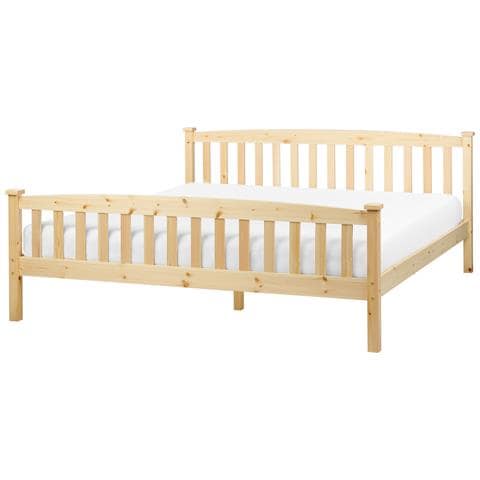 Letto Matrimoniale Legno Chiaro 180 X 200 Cm Giverny - Foto 8