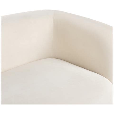 Divano 3 Posti Leiren Velluto Bianco Sporco - Foto 8