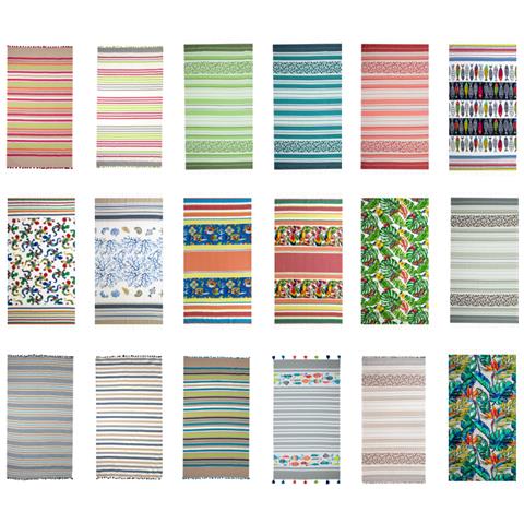 Telo Mare Fouta Per Spiaggia Fantasia Rigata Multicolore Leopard Pesci Fouta Mozambico - Foto 2