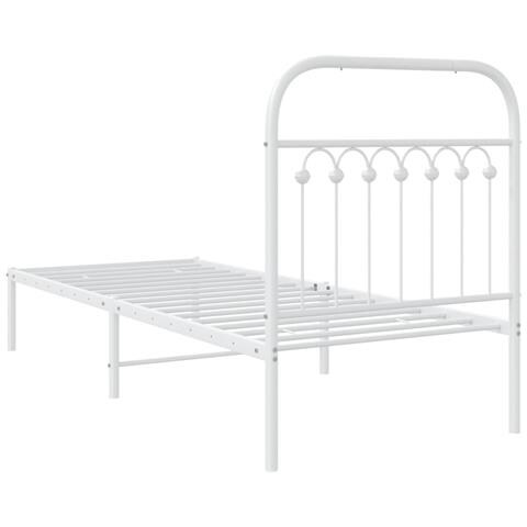 Giroletto Con Testiera Metallo Bianco 75x190 Cm - Foto 8