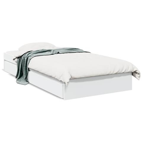 Giroletto Con Cassetti Bianco 90x190 Cm In Legno Multistrato - Foto 8