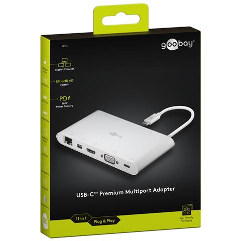 62113 replicatore di porte e docking station per laptop Cablato USB 3.2 Gen 1 (3.1 Gen 1) Type-C Argento - Foto 10
