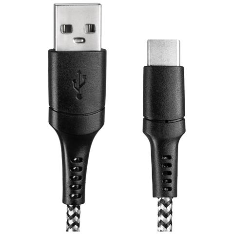 Cavo Usb - Usb-c Intrecciato Bianco E Nero Da 1 M Va0148 - Foto 5
