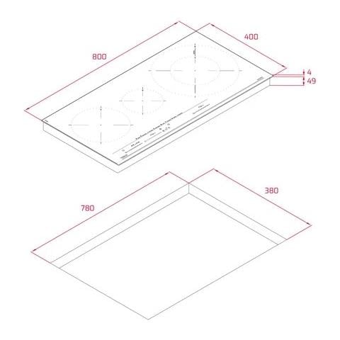 Piano Cottura IZC 83620 MST a Induzione 3 Zone Cottura da 60 cm Colore Nero - Foto 7