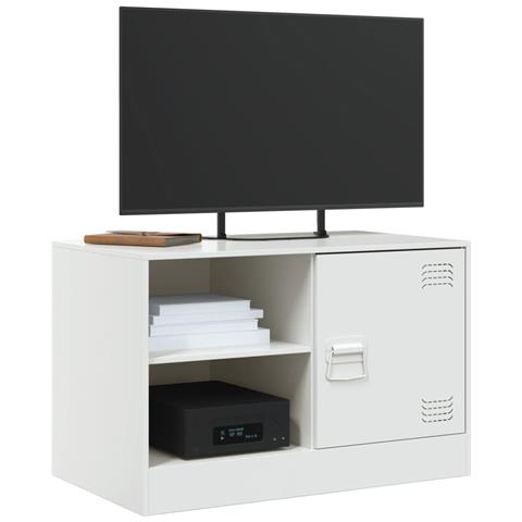 Mobili Tv 2 Pz Bianchi 67x39x44 Cm In Acciaio - Foto 3