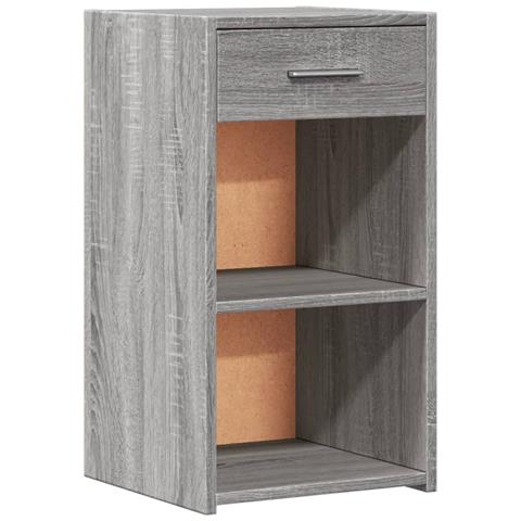 Comodino Grigio Sonoma 35x34x65 Cm In Legno Multistrato - Foto 2