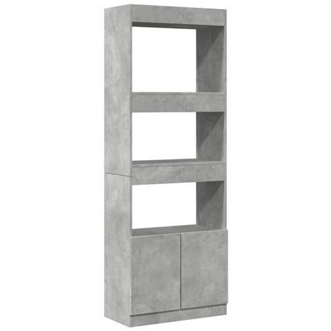 Credenza Grigio Cemento 63x33x180 Cm In Truciolato - Foto 2