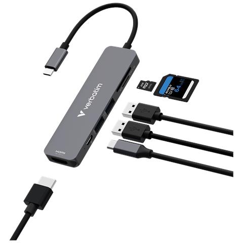 32156 hub di interfaccia USB 3.2 Gen 1 (3.1 Gen 1) Type-C 5000 Mbit /s Grigio - Foto 6