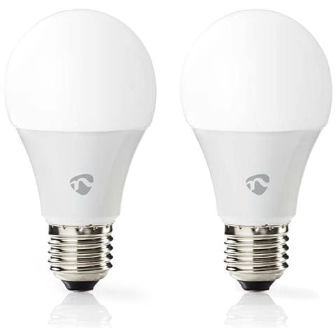 Confezione Da 2 Lampadine Connesse Wi-fi Led Rgb 9w 806lm E27 In Plastica, Bianco - Foto 1