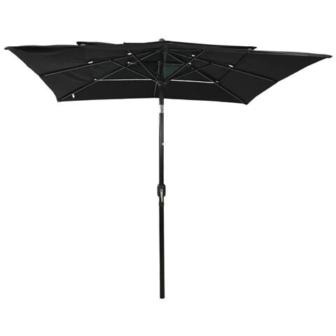 Lusso Casadino -  Ombrellone A Sbalzo 3 Livelli Palo Alluminio 2,5x2,5 M Nero - Foto 1