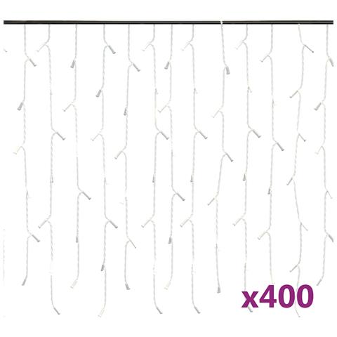 Lusso Casadino -  Luci A Ghiaccioli A Led 10 M 400 Led Bianco Caldo 8 Funzioni - Foto 1