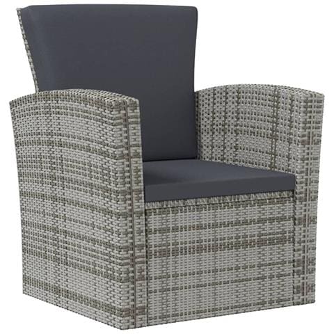 Set Divani Da Giardino 16 Pz Con Cuscini In Polyrattan Grigio - Foto 2