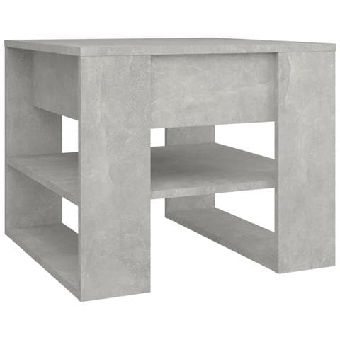 Lusso Casadino -  Tavolino Salotto Grigio Cemento 55,5x55x45 Cm Legno Multistrato - Foto 1