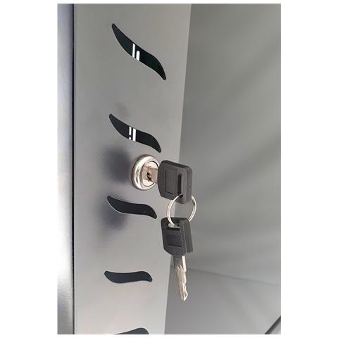 Armadio Rack 19" a Muro 20 Unità P. 600 mm Flat Pack Grigio - Foto 2