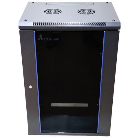 Extralink Armadio per montaggio su rack 18U 600x450 Nero montaggio a parete, Da parete, 18U, 300 kg, Lucchetti, Griglie, Nero - Foto 1