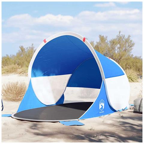Tenda da Spiaggia Pop-Up Azzurra Impermeabile - Foto 2