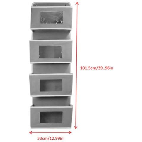 Organizzatore Multistrato A 4 Scomparti Per Armadio - Soluzione Salvaspazio Grey - Foto 2