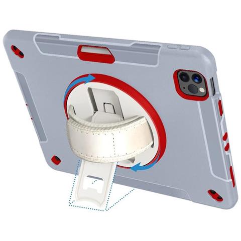 Custodia Per Ipad Pro 3/2/1 11” Con Supporto E Alloggiamento Per Stilo Grigia - Foto 2