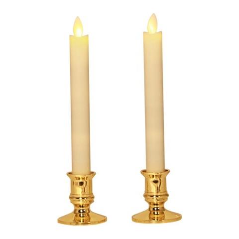 Set Di 2 Candele A Cera Led Senza Fiamma Con Telecomando - Luce Calda E Tremolante - Foto 1