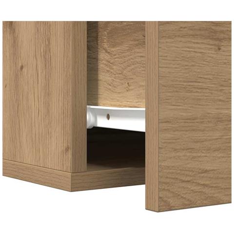 Armadio da Notte 2 pcs rovere artigianale 35 x 35 x 20 cm - Foto 9