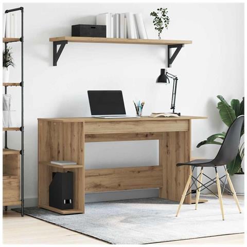 Scrivania rovere artigianale 140 x 50 x 75 cm Legno multistrato - Foto 2