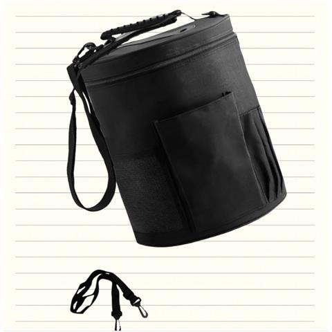 Borsa Porta Filati Artigianale Fai-da-te - Tote Portatile In Tessuto Oxford Per Lana Black - Foto 2