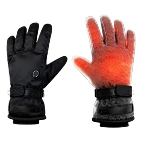 Guanti Riscaldati Ricaricabili Touchscreen Per Attività Invernali All'aperto (batteria 12-24 Ore) Black - Foto 2